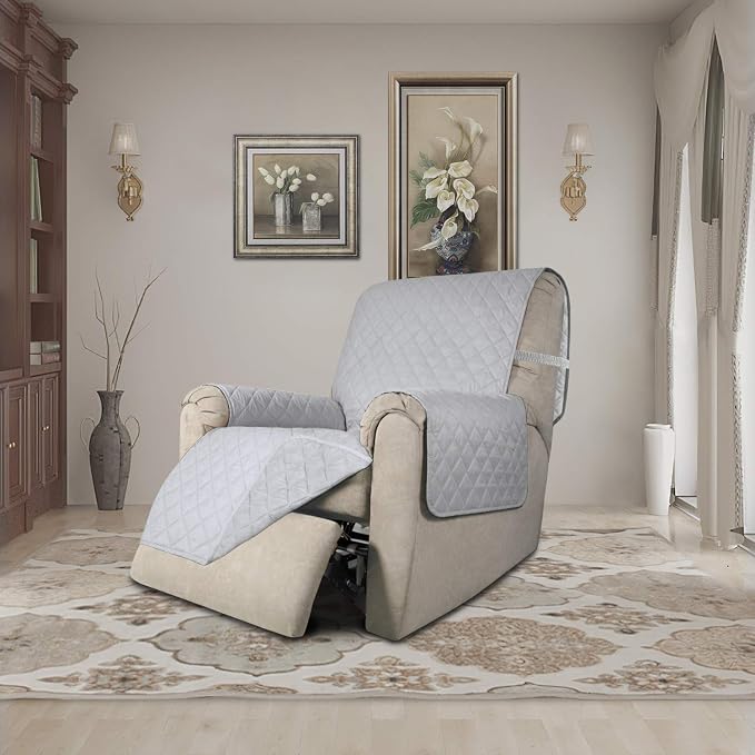 Easy-Going Reversible Couch Cover, Recliner 19 in, Light Gray/Light Gray | Machine Washable Slipcover For Dogs, Water Resistant Furniture Mat For Living Room, Non-Slip Sofa Cover, Pet Friendly - Image 2