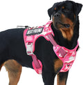 AUROTH Tactical Dog Harness for Small Medium Large Dogs No Pull Adjustable Pet Harness Reflective K9 Working Training Easy Control Pet Vest Military Service Dog Harnesses (XL, Pink Camo) | Easy Control Handle, Adjustable, Reflective, Military K9, for D... by AurothPets
