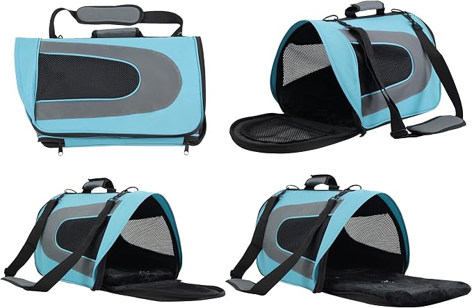 EliteField Deluxe Soft Pet Carrier for Cats and Dogs (3-Year Warranty) | Airline Approved, Waterproof, Plush Bed, Built-In Leash, Adjustable Shoulder Strap, Foldable - Image 4