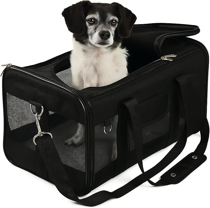 Sherpa Original Deluxe Travel Pet Carrier, Airline Approved - Black, Large by Sherpa