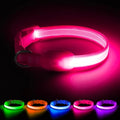 Light up Collar for Small Dog,Vizpet XS Adjustable Size Nylon Collar USB Rechargeable Bright Safety Pet Collar for Cats Small Dogs (Pink, X-Small[ 8.66-11.9 inch/22cm-30cm]) by VIZPET