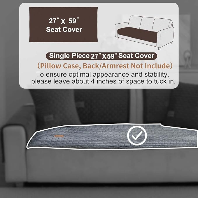Washable Velvet Dog Couch Cover, Plush Pet Sofa Furniture Protector for 2-3 Cushion Couch, Non-Slip Washable Cover for Dogs(1PC/27.6"x59.1",Dark Grey) - Image 2