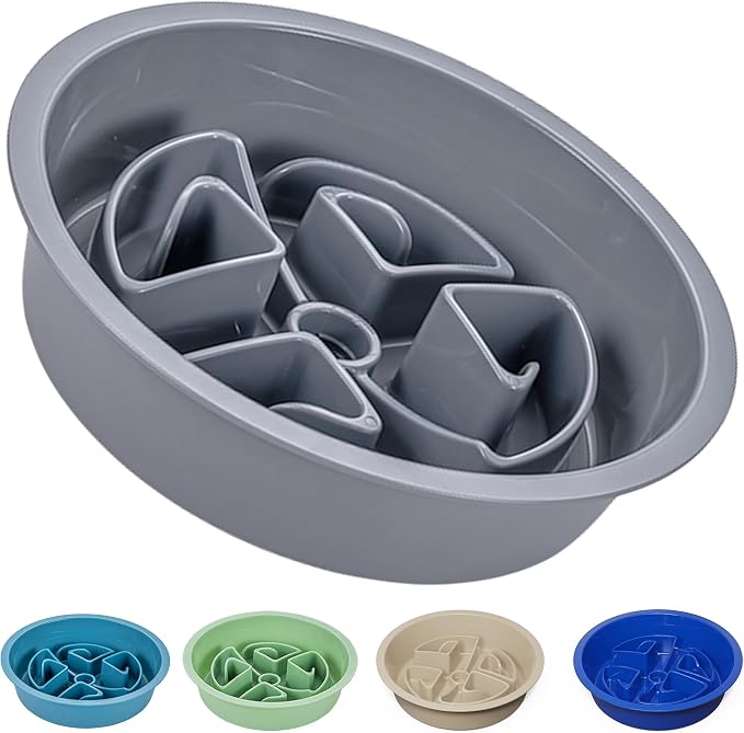 AVERYDAY Slow Feeder Dog Bowls for Large Breeds Fits Raised Feeding Station, Puzzle Dog Food Bowls to Slow Down Eating, Dogs Feeding Bowl with Non-Slip, Slows Feeder Pet Bowl for Wet and Dry Food by YourAveryDay