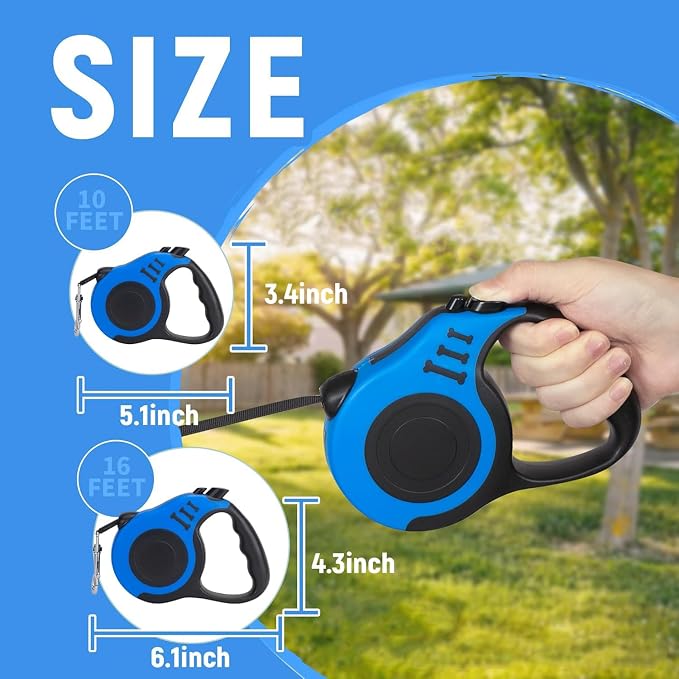 Retractable Dog Leash Automatic Telescopic Tractor Dog Tape | Pet Tape 10/16 FT Durable and Convenient, with Non-Slip Handle, Suitable for Small and Medium-Sized Dogs - Image 4