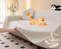 Loiion Cat Scratch Couch Cover Waterproof Sofa Cover 134"x71" Beige | Pet-Friendly Couch Protector, Anti-Scratch & Non Slip Sofa Cover For Cats Dogs Kids, Machine Washable by Loiion