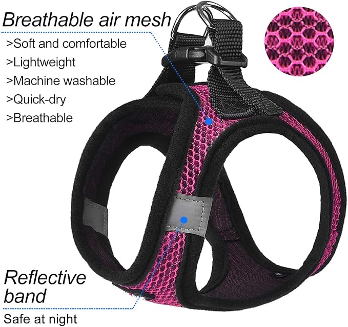Dog Harness Step-in Breathable Puppy Cat Dog Vest Harnesses for Small Medium Dogs - Image 2
