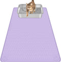 Silicone Cat Litter Mat for Litter Box 34”x22” Large Cat Mat, Purple | Waterproof, Non-Slip, Leak-Proof Rug Mat with Lip, Easy to Clean, Extra Large Litter Catcher Mat for Floor by Bartuke