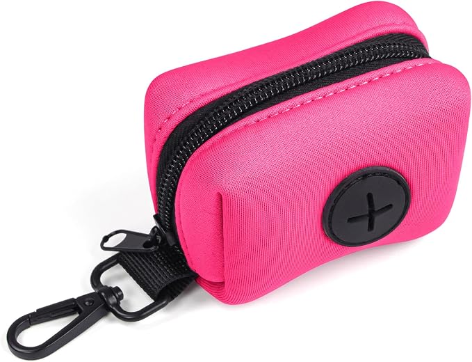 Wolfone dog poop bag holder Dispenser 360° rotating clamp Peacock Pink | Secure Clip Design Durable & Odor-Free Universal Bag Fit Lightweight & Portable Stylish Color Options by Wolfonepetsupplies