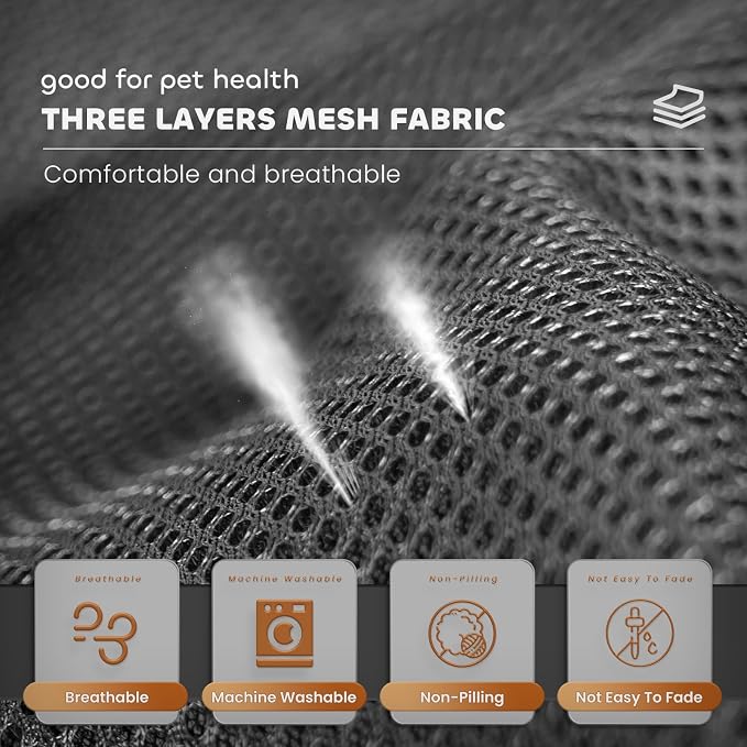 Large Cat Hammock Bed - Free-Standing (Gray) | Cat Sleeping Cat Bed Pet Supplies Whole Wash Detachable Excellent Breathability Easy Assembly Indoors Outdoors - Image 4