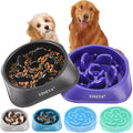 YINEYA 2PCS Slow Feeder Dog Bowls, Pet Supplies That Slow Down Eating, Pet Food Bowls, Maze Dog Puzzle Feeder for Medium Breed by YINEYA