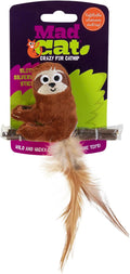 Mad Cat Sloth with Sticks Catnip and Silvervine Plush Cat Toy, Pack of 4 | Soft feather accents spark batting, chasing and pouncing, cuddly set felines enjoy during energetic play sessions at home by Unknown
