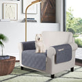 TAOCOCO Waterproof Chair Covers for Dogs, Non Slip Pet Couch Cover, Chair | Washable Chair Seat Covers for recliners with Arms, Dog Sofa Cover Protector, Pockets & Backless Design, Dark Grey by TAOCOCO