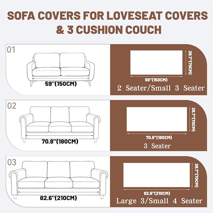 Couch Cover for Dogs Washable, Non Slip Soft Cozy Waterproof Brown | Pet Friendly, Fuzzy Durable Plush Thick Slipcovers for 3 Cushion Sofa Cover Protector Mat Bed Furniture Couches 27.6"x82.7" - Image 5