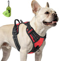 Joytale No Pull Dog Harness for Small Dogs, Front Clip, Red | Grab Handle for Instant Control, Padded & Adjustable Vest, Sturdy Metal D-Rings, for Safe Training & Daily Walking by Joytale