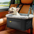 Conlun Dog Car Seat Booster | Steel Frame Anti-Collapse | Small Pet | Black | Heavy-duty Oxford | Rigid Skeleton Stops Wobbling | Leash Prevents Escapes | Elevated Pet Booster for Calm Car Trips by Conlun