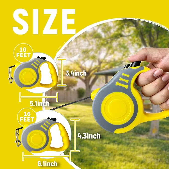 Retractable Dog Leash Automatic Telescopic Tractor Dog Tape | Pet Tape 10/16 FT Durable and Convenient, with Non-Slip Handle, Suitable for Small and Medium-Sized Dogs - Image 2
