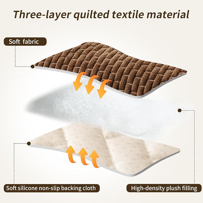Couch Covers for Dogs Washable, Velvet Dog Couch Cover Protector, Fuzzy Plush Pet Sofa Cover for Backrest Armrest, Sofa Covers for Pets(1,Dark Brown,27.6"x27.6",Single Seater) - Image 5