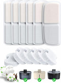 6 Pack Filter for Cat Water Fountain & 6 Pack Sponges Filter Replacement for 135 fl oz/4L Cat Water Fountain FN-W07 by FEELNEEDY