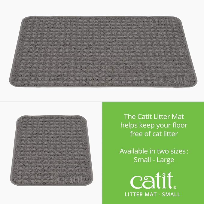 Catit Cat Litter Mat Rectangle Non-Slip Litter Trapping Mat Soft | Comfortable, Easy to Clean for All Cat Litter Types, Small - Image 3