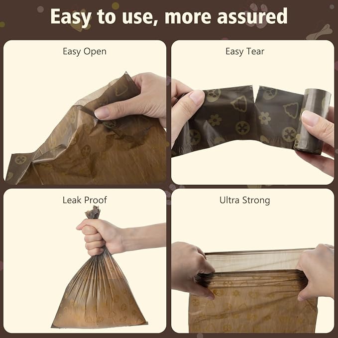 Dog Poop Bags with Dispenser 18 Rolls 270 Count Pet Waste Bags Strong Thick | Coffee Scented Waste Bags, Leak Proof , Portable - Image 3