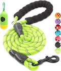 2/4/5/6 FT Dog Leash with Comfortable Padded Handle and Highly Reflective Threads for Small Medium and Large Dogs (4FT-1/2'', Green) by BAAPET