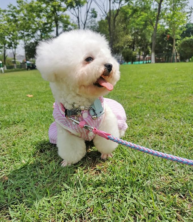 Reflective Dog Leash 2/3/4/6/10ft Braided 1/2" Strong Nylon Rope | 3FT Pink Dog Leash for Large Medium Small Dogs Walking Training Leads - Image 8