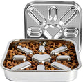 Stainless Steel Slow Feeder Dog Bowls Medium & Large Breed 3 Cups, Food Grade 304, Non-Slip Base, Deep Ridges to Slow Eating, Metal Slow Feeder Dog Bowls, Dishwasher & Chew-Proof & Rustproof by Unknown