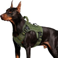 WINGOIN Tactical Dog Harness for Large Dogs,No Pull Heavy Duty Dog Harness | with Handle,Adjustable Reflective,Green Military K9 Style,Big Size Dog Vest,for German Shepherd,for Walking Hiking Hunting by WINGOIN