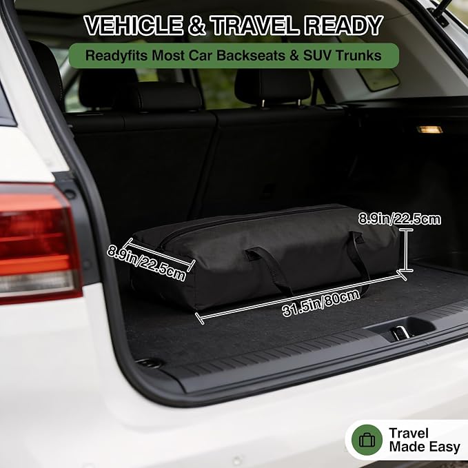 Veraste 42" Soft Collapsible Travel Dog Crate for Large Dogs,Black | 4-Door Foldable Travel Crate,breathable mesh, foldable with storage bag - Image 6
