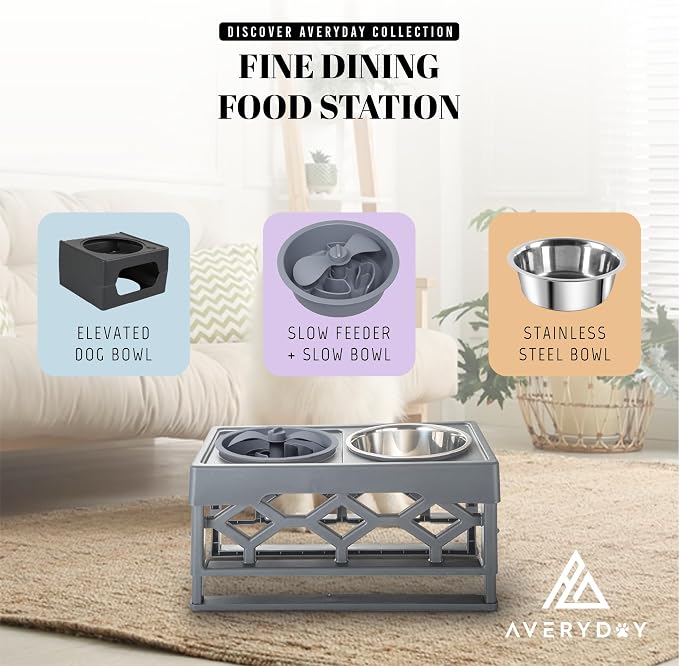 AVERYDAY Slow Feeder Dog Bowls for Medium Breed, 1.5 Cups Deep Food Puzzle Bowl with Spinning Slow Feeder Insert, Non-Slip Bottom, Fits for Raised Stand, Hard Maze Design for Small and Medium Dogs - Image 8