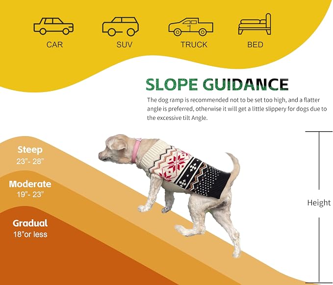 PawStep 50894 Pet Ramp for Dogs & Cats – Foldable Portable Dog Ramp with Poly Grass Non-Slip Surface, Lightweight Travel Ramp for Cars, SUVs, Beds & Couches - Image 6