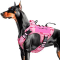 Heavy-Duty Tactical Dog Harness for Large Dogs, No Pull Adjustable Reflective Pet Vest with Molle System, K9 Military-Grade Control for Service Training, Outdoor & 10+ Breeds, Pink Camo, Large by Bruvoalon