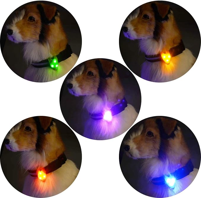 5-Pack LED Light Up Dog Collar Light, Waterproof Cat Pet Safety Lights | Waterproof silicone material - Image 5