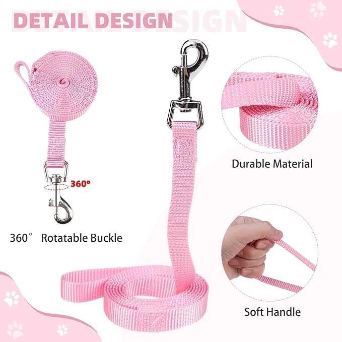 KOOLTAIL Dog Harness and Leash Set for Small Medium Dogs, Step in No Pull Soft Mesh Dog Harness Comfort Padded Pet Vest, Adjustable Reflective Easy Walking Puppy Cats Harness Training, Watermelon S - Image 3