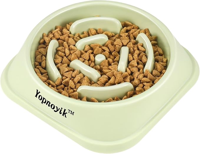 Slow Feeder Dog Bowls for Large Dogs | Non-Slip Base, Anti-Choking Design, Reduces Bloating & Overeating, Easy to Clean, 4 Cups by Yopnoyik