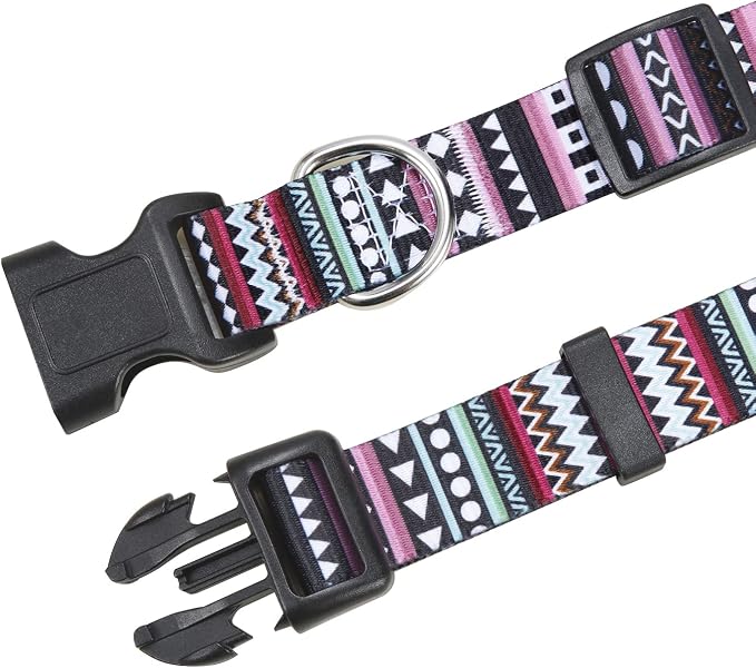 Mihqy Dog Collar for Large Dogs, Fashion Design, Bohemian Purple,L | Neck Fit 14.9"-24.8", Multiple Patterns，4 Sizes for Small Medium Large Dogs, Comfortable for Walks and Outdoor Hikes - Image 4