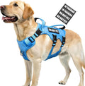 WINSEE Escape Proof Dog Harness with Double Handle+4 Removable Patches | Service Working Molle Harness with Double Handle for Large Dogs, Tactical Pet Reflective Vest for Walking Hiking Hunting by WINSEE