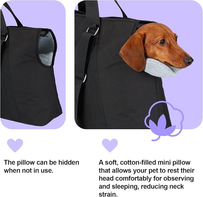 Ownpets Large Pet Carrier for Dogs Cats, 18-20lbs, Hands-Free Purse Bag | extra large, storage pockets, travel vet shopping, medium pets - Image 4