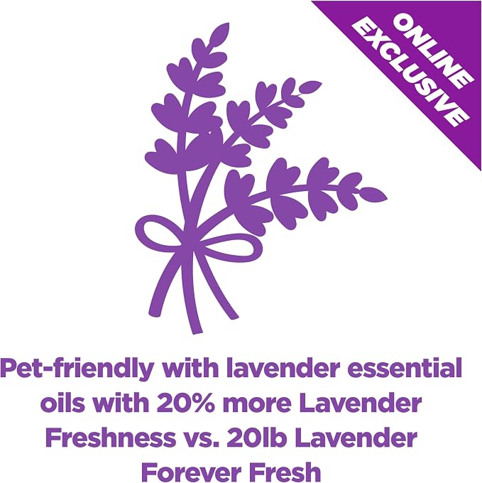 Arm & Hammer Forever Fresh Clumping Cat Litter Lavender, MultiCat Cat Litter Odor Control 18lb With 20% More Lavender Freshness, With Essential Oils - Image 2