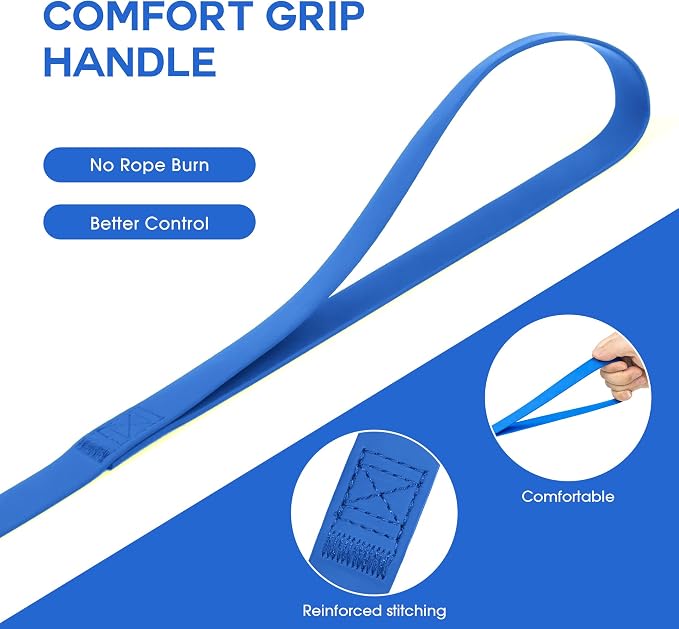 Wolfone Waterproof Dog Leash 5FT PVC Coated Long Line Training Lead | Easy Clean Dog Leash Waterproof PVC coated leash with durable training rope for recall training walking and outdoor use - Image 6