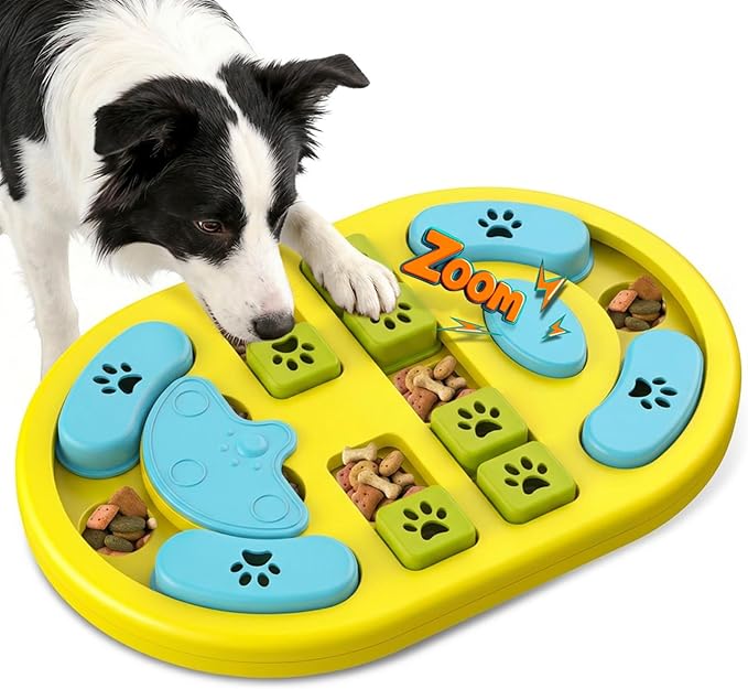 Dog Puzzle Toy, Interactive Treat Dispensing Toys, Yellow | Dog Enrichment Toys, IQ Training & Mental Stimulation, Non-Slip Slow Feeder, For Puppies Small Medium Large Dogs Cats by BlanlodyPetSupplies