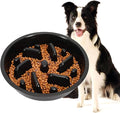 JASGOOD Large Dog Feeder Slow Eating Pet Bowl for Raised Pet Feeders Preventing Choking Food Water Bowl Elevated Diners Replacement Bowl (Black,Large,Fit Opening 8.9"-9.25") by JASGOOD