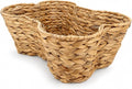 OtterPets Dog Toy Basket, Hyacinth Bone Shaped Dog Toy Bin, 17x13” | Handmade dog toy box, dog toy storage, dog basket, basket for dog toys, dog storage, 17 x 13 in, natural water hyacinth by OtterPets