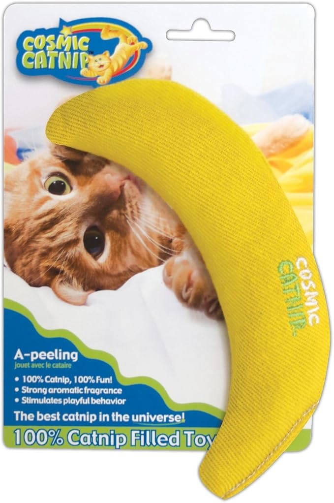 Cosmic OurPets 100-Percent North American Catnip Filled Cat Toy-Hot Stuff (Interactive Cat Toy, Toys for Indoor Cats, Catnip Toys) - A-PEELING by OurPets