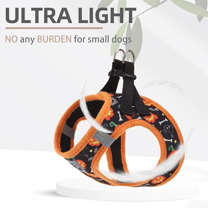 PUPTECK Dog Harness, Collar and Leash Set No Pull for Small Medium Sized | Halloween Puppy Step-in Escape Proof Reflective No Choke Pet Cat Adjustable Walking Vest - Image 6