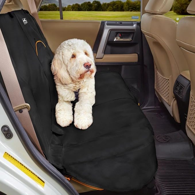Kurgo Rover Bench Seat Cover, Black, 55" Wide | Protects Bench Seats from Muddy Paws & Pet Hair, Waterproof, Stain Resistant, Secure Fit, For Cars & SUVs - Image 9