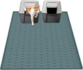 40"x30"(100cmx75cm) Extra Large Silicone Cat Litter Mat, XXL Litter Trapping Mat for Under Litter Box, Non-Slip Waterproof Kitty Litter Catcher, Easy to Clean Mat for Cats, Dark Green by WelcometoULTIBE