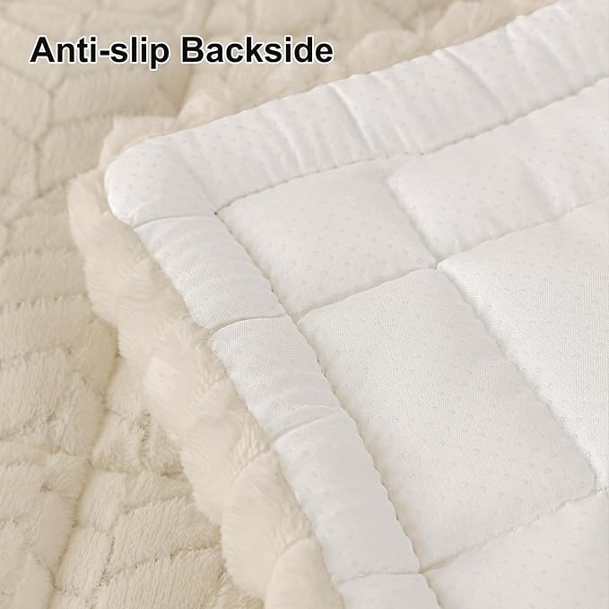 Smiry Couch Cover for Dogs, Non Slip Fuzzy Pet Sofa Covers Washable | Sofa Slipcovers for 2 Cushion Couch, Soft Thick Furniture Protector for Cats Dogs, Against Fur, Dirt, Scratch (27.6"x47") - Image 6