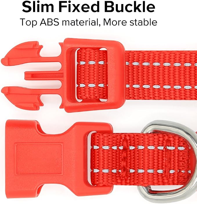 Light up Dog Collar for Small Dog,Vizpet XS Adjustable Size Nylon Collar USB Rechargeable Bright Safety Pet Collar for Cats Dogs (Red，XS) - Image 3
