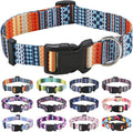 Mihqy Dog Collar for Small Dogs Puppy Cats, Bohemian Orange,XS | Neck Fit 7.9"-11.8", Multiple Patterns，4 Sizes for Small Medium Large Dogs, Comfortable for Walks and Outdoor Hikes by Mihqy